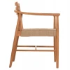 ΠΟΛΥΘΡΟΝΑ ΤΡΑΠΕΖΑΡΙΑΣ ROBIN HM18351 ΞΥΛΟ TEAK & ΣΧΟΙΝΙ VIRO ΦΥΣΙΚΟ 53,5x60x78Υεκ