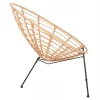 ΠΟΛΥΘΡΟΝΑ ΤΥΠΟΥ ΦΩΛΙΑ ΜΕΤΑΛΛΙΚΗ ALLEGRA HM5458.11 ΜΕ WICKER ΜΠΕΖ 73x78x88Υεκ.