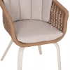 ΠΟΛΥΘΡΟΝΑ VICTUS HM6559.02 ΑΛΟΥΜΙΝΙΟ & OLEFIN ΜΠΕΖ-TWIST WICKER 60x62x76Yεκ