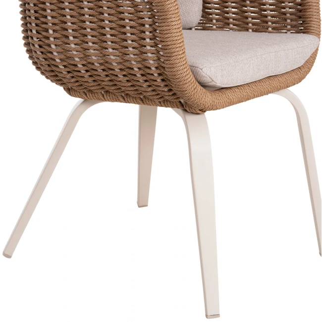 ΠΟΛΥΘΡΟΝΑ VICTUS HM6559.02 ΑΛΟΥΜΙΝΙΟ & OLEFIN ΜΠΕΖ-TWIST WICKER 60x62x76Yεκ