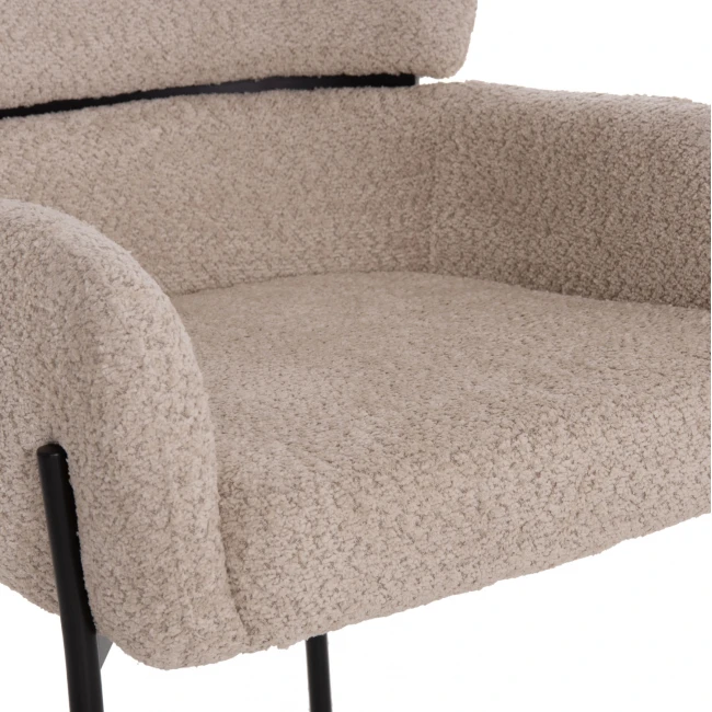 ΠΟΛΥΘΡΟΝΑ WOLF HM8583.02 ΕΚΡΟΥ ΥΦΑΣΜΑ ΜΠΟΥΚΛΕ ΜΕ ΜΕΤΑΛΛΙΚΑ ΠΟΔΙΑ 58x58x80Yεκ.