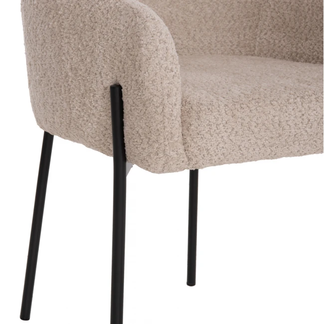 ΠΟΛΥΘΡΟΝΑ WOLF HM8583.02 ΕΚΡΟΥ ΥΦΑΣΜΑ ΜΠΟΥΚΛΕ ΜΕ ΜΕΤΑΛΛΙΚΑ ΠΟΔΙΑ 58x58x80Yεκ.