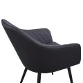 ΠΟΛΥΘΡΟΝΑΚΙ CHARLES HM8522.01 ΜΕ ΥΦΑΣΜΑ ΣΚΟΥΡΟ ΓΚΡΙ PU ΜΑΥΡΟ 57x63x83Υ εκ.