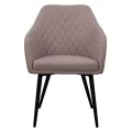 ΠΟΛΥΘΡΟΝΑΚΙ CHARLES HM8522.07 ΜΕ ΥΦΑΣΜΑ ΜΠΕΖ & PU ΜΠΕΖ 57x63x83Υ εκ.