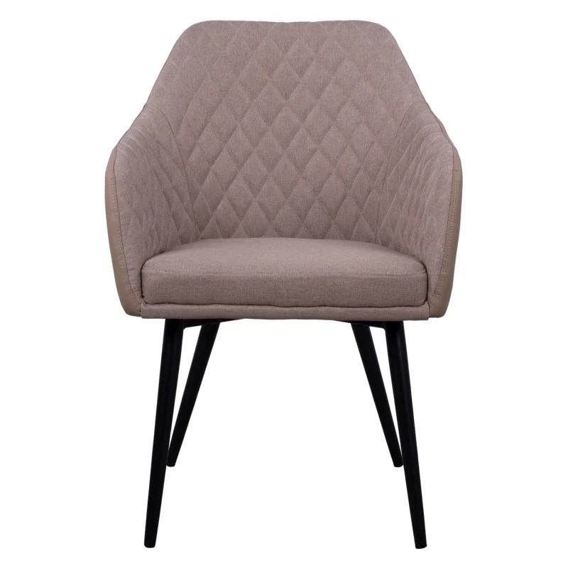 ΠΟΛΥΘΡΟΝΑΚΙ CHARLES HM8522.07 ΜΕ ΥΦΑΣΜΑ ΜΠΕΖ & PU ΜΠΕΖ 57x63x83Υ εκ.