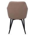 ΠΟΛΥΘΡΟΝΑΚΙ CHARLES HM8522.07 ΜΕ ΥΦΑΣΜΑ ΜΠΕΖ & PU ΜΠΕΖ 57x63x83Υ εκ.