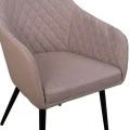 ΠΟΛΥΘΡΟΝΑΚΙ CHARLES HM8522.07 ΜΕ ΥΦΑΣΜΑ ΜΠΕΖ & PU ΜΠΕΖ 57x63x83Υ εκ.