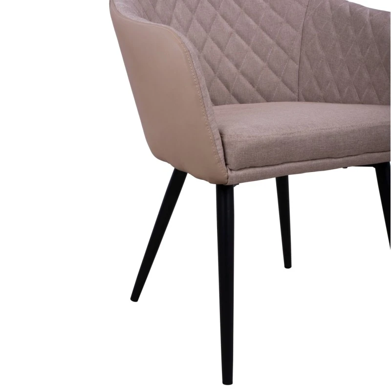 ΠΟΛΥΘΡΟΝΑΚΙ CHARLES HM8522.07 ΜΕ ΥΦΑΣΜΑ ΜΠΕΖ & PU ΜΠΕΖ 57x63x83Υ εκ.