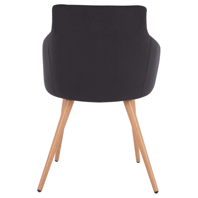 ΠΟΛΥΘΡΟΝΑΚΙ IVY ΒΕΛΟΥΔΟ ΜΑΥΡΟ ΚΑΙ ΜΕΤΑΛΛΙΚΑ ΠΟΔΙΑ HM8546.04 53x55x79 εκ.