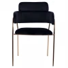 ΠΟΛΥΘΡΟΝΑΚΙ KELSO HM8521.04 ΒΕΛΟΥΔΟ ΜΑΥΡΟ & ΕΠΙΧΡΥΣΟ ΠΟΔΙ 52,5x52x80Υ εκ.