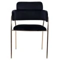 ΠΟΛΥΘΡΟΝΑΚΙ KELSO HM8521.04 ΒΕΛΟΥΔΟ ΜΑΥΡΟ & ΕΠΙΧΡΥΣΟ ΠΟΔΙ 52,5x52x80Υ εκ.
