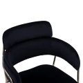ΠΟΛΥΘΡΟΝΑΚΙ KELSO HM8521.04 ΒΕΛΟΥΔΟ ΜΑΥΡΟ & ΕΠΙΧΡΥΣΟ ΠΟΔΙ 52,5x52x80Υ εκ.