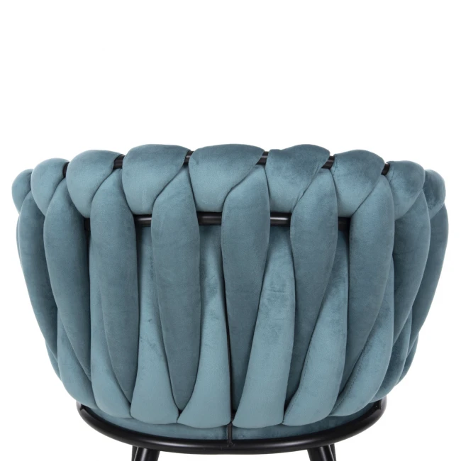 ΠΟΛΥΘΡΟΝΑΚΙ LUANDA HM8741.05 ΤΙΡΚΟΥΑΖ ΒΕΛΟΥΔΟ-ΜΑΥΡΑ ΜΕΤΑΛΛΙΚΑ ΠΟΔΙΑ 62x54x79Υεκ.