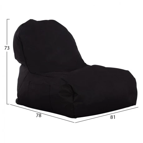 ΠΟΥΦ CLOUD ΑΔΙΑΒΡΟΧΗ ΠΟΛΥΘΡΟΝΑ HM5112.04 ΜΑΥΡΗ ΜΕ UV PROTECTION 81x78x73Y εκ.