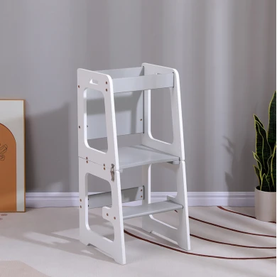 ΠΥΡΓΟΣ ΕΚΜΑΘΗΣΗΣ ΜΕ ΠΙΝΑΚΑ RICKI HM18345.03 ΞΥΛΟ ΠΕΥΚΟΥ ΛΕΥΚΟ/ΓΚΡΙ 37x40x84Υεκ