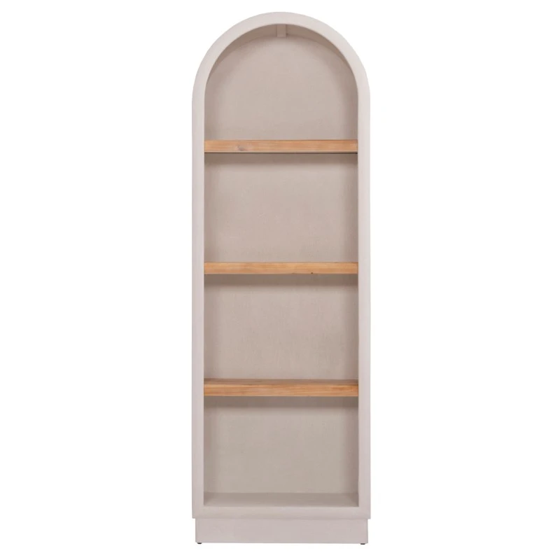 ΡΑΦΙΕΡΑ ΣΕΙΡΑ SANTORINI HM18045 MDF ΥΠΟΛΕΥΚΟ-ΡΑΦΙΑ ΞΥΛΟ ΕΛΑΤΟΥ ΦΥΣΙΚΟ 60x38,5x179Υεκ.