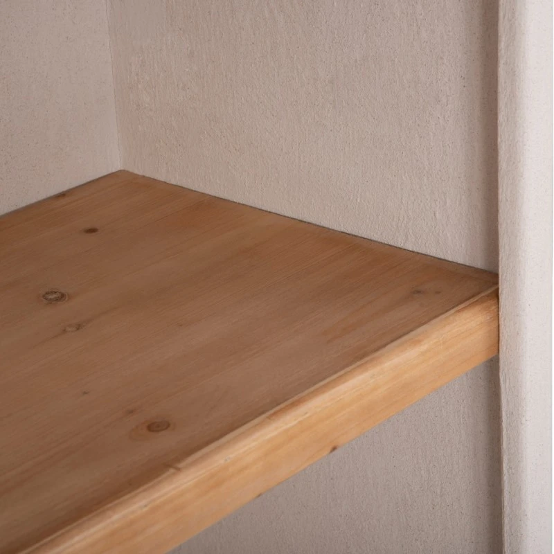 ΡΑΦΙΕΡΑ ΣΕΙΡΑ SANTORINI HM18045 MDF ΥΠΟΛΕΥΚΟ-ΡΑΦΙΑ ΞΥΛΟ ΕΛΑΤΟΥ ΦΥΣΙΚΟ 60x38,5x179Υεκ.