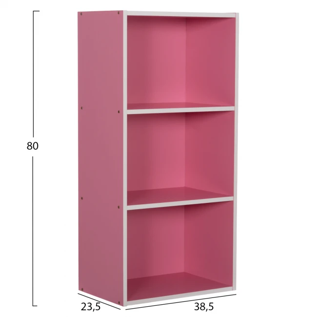 ΡΑΦΙΕΡΑ ΤΟΙΧΟΥ CUBICON HM9941.06 ΡΟΖ-ΛΕΥΚΗ ΜΕΛΑΜΙΝΗ 38,5x23,5x80Υεκ.