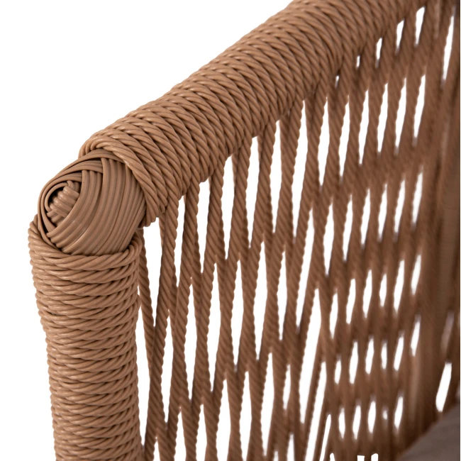 ΣΑΛΟΝΙ ΕΞ.ΧΩΡΟΥ 4ΤΜΧ FREJA HM6057.04 ΑΛΟΥΜ.ΚΑΠΟΥΤΣΙΝΟ-PE RATTAN & ΜΑΞΙΛΑΡΙΑ ΜΠΕΖ