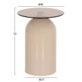 ΣΕΤ 2 ΤΡΑΠΕΖΙΑ ΣΑΛΟΝΙΟΥ BELLINS HM18314.04 ΜΠΕΖ ΜΕΤΑΛ.ΒΑΣΕΙΣ--ΓΥΑΛΙ Φ50εκ & Φ40εκ