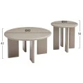 ΣΕΤ 2 ΤΡΑΠΕΖΙΑ ΣΑΛΟΝΙΟΥ FLIX HM18452.05 MDF ΣΕ GLOSSY TAUPE Φ80 & Φ50εκ