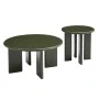 ΣΕΤ 2 ΤΡΑΠΕΖΙΑ ΣΑΛΟΝΙΟΥ FLIX HM18452.07 MDF ΣΕ GLOSSY ΠΡΑΣΙΝΟ Φ80 & Φ50εκ