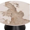ΣΕΤ 2 ΤΡΑΠΕΖΙΑ ΣΑΛΟΝΙΟΥ JEN HM18305.02 ΜΕΤΑΛΛΟ ΜΑΥΡΟ-SINTERED STONE PANDORA Φ50εκ & Φ70εκ