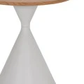 ΣΕΤ 2 ΤΡΑΠΕΖΙΑ ΣΑΛΟΝΙΟΥ JENNEL(X) HM18308.01 ΜΕΤΑΛΛΟ ΛΕΥΚΟ--MDF ΣΕ ΦΥΣΙΚΟ Φ50εκ & Φ70εκ