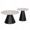 ΤΡΑΠΕΖΙΑ ΣΑΛΟΝΙΟΥ RIDGE(X) HM18307.02 SINTERED STONE TOPS--ΒΑΣΕΙΣ ΜΑΥΡΕΣ Φ50 & Φ70
