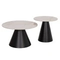 ΣΕΤ 2 ΤΡΑΠΕΖΙΑ ΣΑΛΟΝΙΟΥ RIDGE(X) HM18307.02 SINTERED STONE TOPS--ΒΑΣΕΙΣ ΜΑΥΡΕΣ Φ50 & Φ70