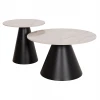 ΤΡΑΠΕΖΙΑ ΣΑΛΟΝΙΟΥ RIDGE(X) HM18307.02 SINTERED STONE TOPS--ΒΑΣΕΙΣ ΜΑΥΡΕΣ Φ50 & Φ70
