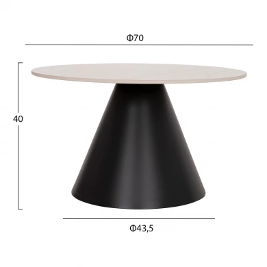 ΣΕΤ 2 ΤΡΑΠΕΖΙΑ ΣΑΛΟΝΙΟΥ RIDGE(X) HM18307.02 SINTERED STONE TOPS--ΒΑΣΕΙΣ ΜΑΥΡΕΣ Φ50 & Φ70