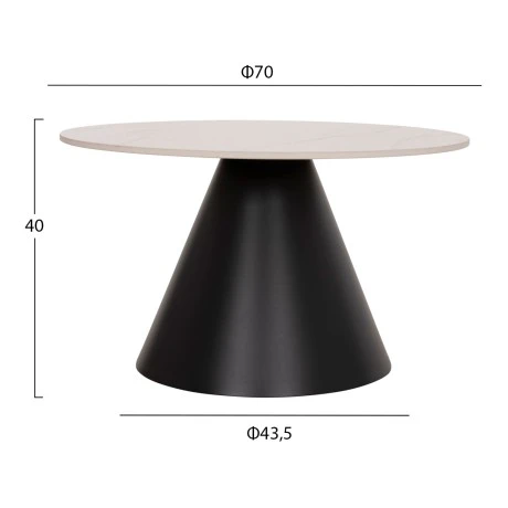 ΣΕΤ 2 ΤΡΑΠΕΖΙΑ ΣΑΛΟΝΙΟΥ RIDGE(X) HM18307.02 SINTERED STONE TOPS--ΒΑΣΕΙΣ ΜΑΥΡΕΣ Φ50 & Φ70