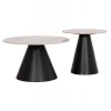 ΤΡΑΠΕΖΙΑ ΣΑΛΟΝΙΟΥ RIDGE(X) HM18307.02 SINTERED STONE TOPS--ΒΑΣΕΙΣ ΜΑΥΡΕΣ Φ50 & Φ70