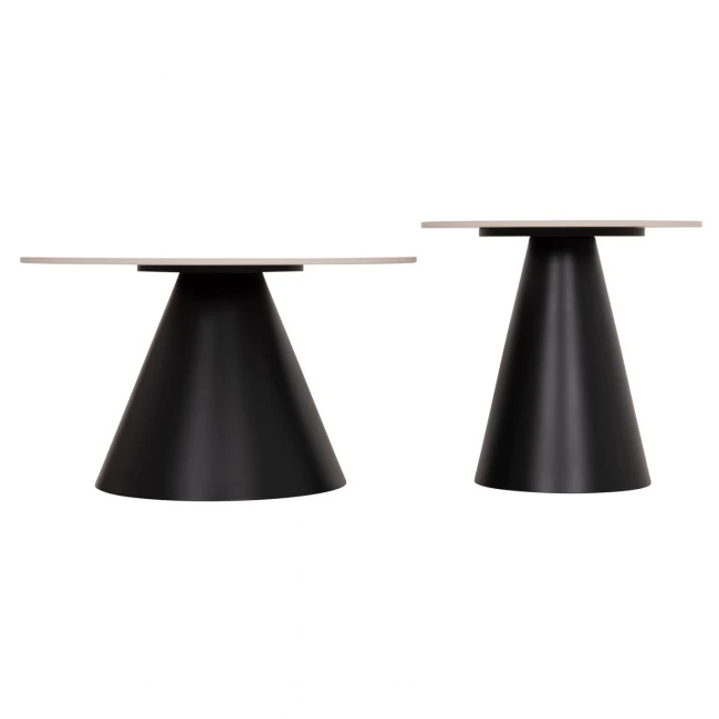 ΤΡΑΠΕΖΙΑ ΣΑΛΟΝΙΟΥ RIDGE(X) HM18307.02 SINTERED STONE TOPS--ΒΑΣΕΙΣ ΜΑΥΡΕΣ Φ50 & Φ70