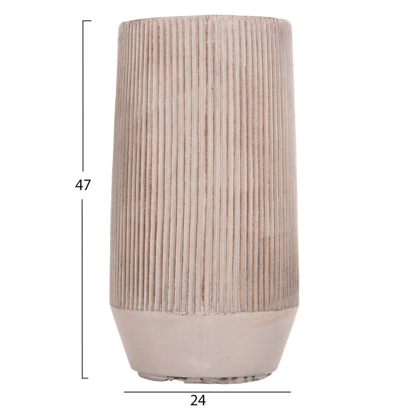 ΣΕΤ 2ΤΜΧ ΓΛΑΣΤΡΕΣ ΚΥΛΙΝΔΡΟΙ ΣΕΙΡΑ GARDENER HM4727 FIBERCLAY-ΧΡΩΜΑ CEMENT Φ35x64Υεκ