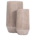 ΣΕΤ 2ΤΜΧ ΓΛΑΣΤΡΕΣ ΚΥΛΙΝΔΡΟΙ ΣΕΙΡΑ GARDENER HM4727 FIBERCLAY-ΧΡΩΜΑ CEMENT Φ35x64Υεκ