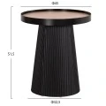 ΣΕΤ 2ΤΜΧ ΤΡΑΠΕΖΙΑ ΣΑΛΟΝΙΟΥ DUNCAN HM21081 MDF ΚΑΙ ΚΕΡΑΜΙΚΟ TOP Φ80εκ & Φ45εκ