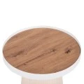 ΣΕΤ 2ΤΜΧ ΤΡΑΠΕΖΙΑ ΣΑΛΟΝΙΟΥ DUNCAN HM21082 MDF ΚΡΕΜ ΚΑΙ ΚΕΡΑΜΙΚΟ TOP Φ80εκ & Φ45εκ
