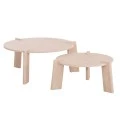 ΣΕΤ 2ΤΜΧ ΤΡΑΠΕΖΙΑ ΣΑΛΟΝΙΟΥ EQUIL HM9943.01 MDF ΜΕ ΜΕΛΑΜΙΝΗ-ΦΥΣΙΚΟ 66x66εκ + 87x87εκ