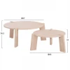 ΣΕΤ 2ΤΜΧ ΤΡΑΠΕΖΙΑ ΣΑΛΟΝΙΟΥ EQUIL HM9943.01 MDF ΜΕ ΜΕΛΑΜΙΝΗ-ΦΥΣΙΚΟ 66x66εκ + 87x87εκ