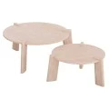 ΣΕΤ 2ΤΜΧ ΤΡΑΠΕΖΙΑ ΣΑΛΟΝΙΟΥ EQUIL HM9943.01 MDF ΜΕ ΜΕΛΑΜΙΝΗ-ΦΥΣΙΚΟ 66x66εκ + 87x87εκ