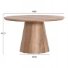 ΣΕΤ 2ΤΜΧ ΤΡΑΠΕΖΙΑ ΣΑΛΟΝΙΟΥ KARAN HM21085 MDF ΦΥΣΙΚΟ ΞΥΛΟΥ Φ80εκ & Φ45εκ