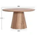 ΣΕΤ 2ΤΜΧ ΤΡΑΠΕΖΙΑ ΣΑΛΟΝΙΟΥ KARAN HM21085 MDF ΦΥΣΙΚΟ ΞΥΛΟΥ Φ80εκ & Φ45εκ