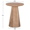 ΣΕΤ 2ΤΜΧ ΤΡΑΠΕΖΙΑ ΣΑΛΟΝΙΟΥ KARAN HM21085 MDF ΦΥΣΙΚΟ ΞΥΛΟΥ Φ80εκ & Φ45εκ