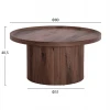 ΣΕΤ 2ΤΜΧ ΤΡΑΠΕΖΙΑ ΣΑΛΟΝΙΟΥ MARGON HM21084 MDF ΣΚΟΥΡΟ ΚΑΦΕ Φ80εκ & Φ45εκ