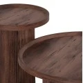 ΣΕΤ 2ΤΜΧ ΤΡΑΠΕΖΙΑ ΣΑΛΟΝΙΟΥ MARGON HM21084 MDF ΣΚΟΥΡΟ ΚΑΦΕ Φ80εκ & Φ45εκ