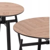 ΣΕΤ 2ΤΜΧ ΤΡΑΠΕΖΙΑ ΣΑΛΟΝΙΟΥ NORTON HM21088 MDF-ΜΕΤΑΛΛΟ Φ80εκ & Φ45εκ