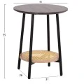 ΣΕΤ 2ΤΜΧ ΤΡΑΠΕΖΙΑ ΣΑΛΟΝΙΟΥ SEWELL HM21087 MDF-ΜΕΤΑΛΛΟ-ΣΥΝΘΕΤΙΚΟ RATTAN Φ80εκ & Φ45εκ