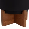 ΣΕΤ 3 ΓΛΑΣΤΡΕΣ ΜΕ TEAK ΒΑΣΕΙΣ TANTI HM4685.01 FIBER CEMENT ΣΕ ΜΑΥΡΟ ΧΡΩΜΑ